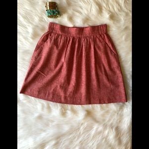 LOFT Size XS Red Skirt